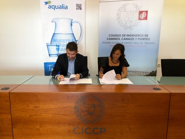El Colegio de Ingenieros y Aqualia firman un convenio de colaboración para la integración laboral y formación de jóvenes ingenieros