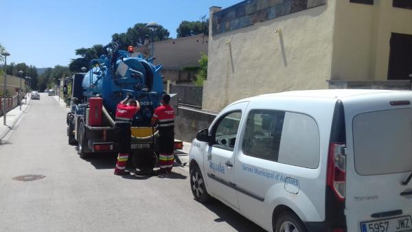 Aqualia está llevando a cabo tareas de limpieza en la red de alcantarillado de La Bisbal del Penedès (Tarragona)