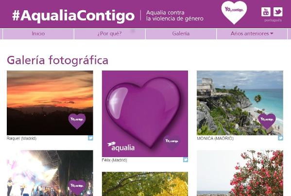 #AqualiaContigo, cientos de imágenes para decir NO a la Violencia de Género
