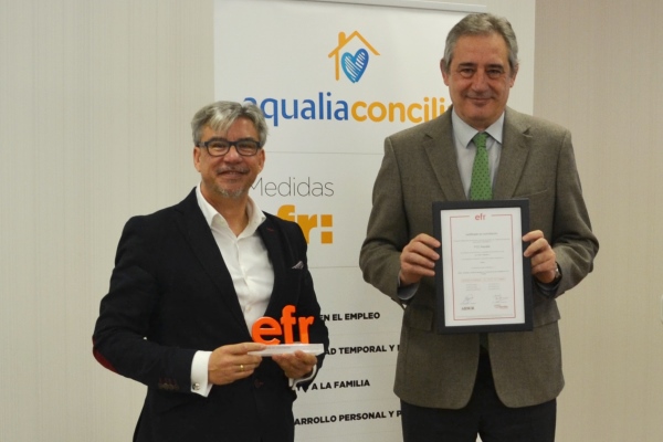 Aqualia, primer operador nacional de agua en certificar la Conciliación con el sello efr
