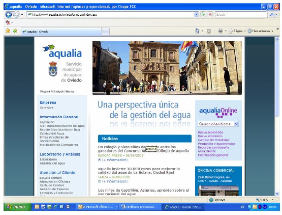 El Servicio Municipal de Aguas de Oviedo implanta la Oficina Virtual