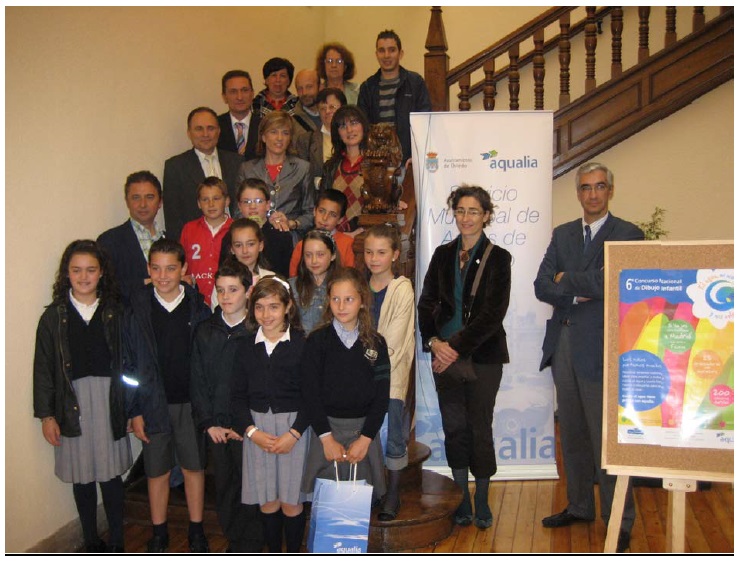 Un Colegio y siete alumnos de Oviedo entre los ganadores del Concurso Anual de Dibujo de aqualia