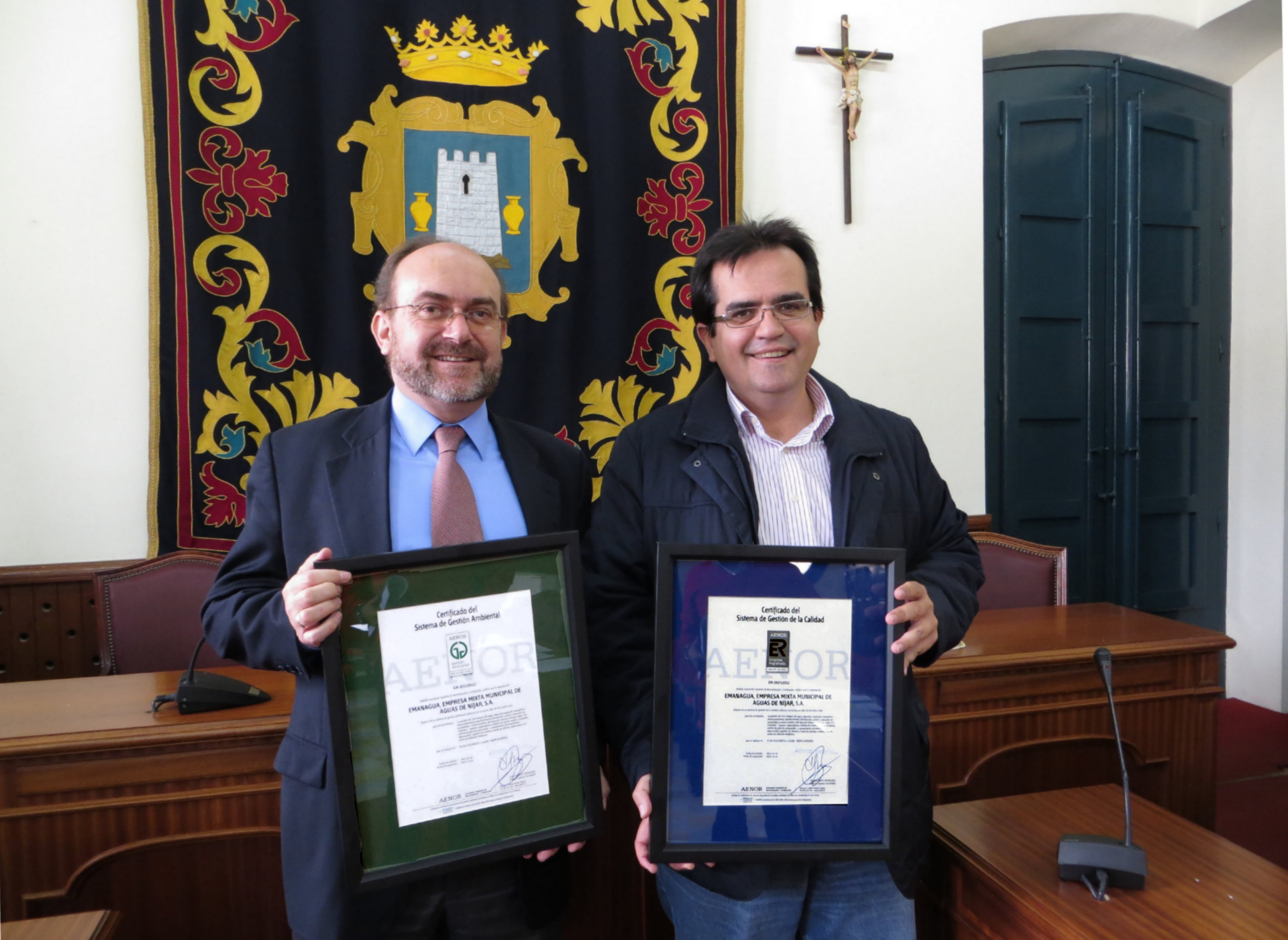 Nuevos certificados de AENOR avalan la calidad en la gestión y el respeto al medioambiente del Servicio de Aguas de Níjar