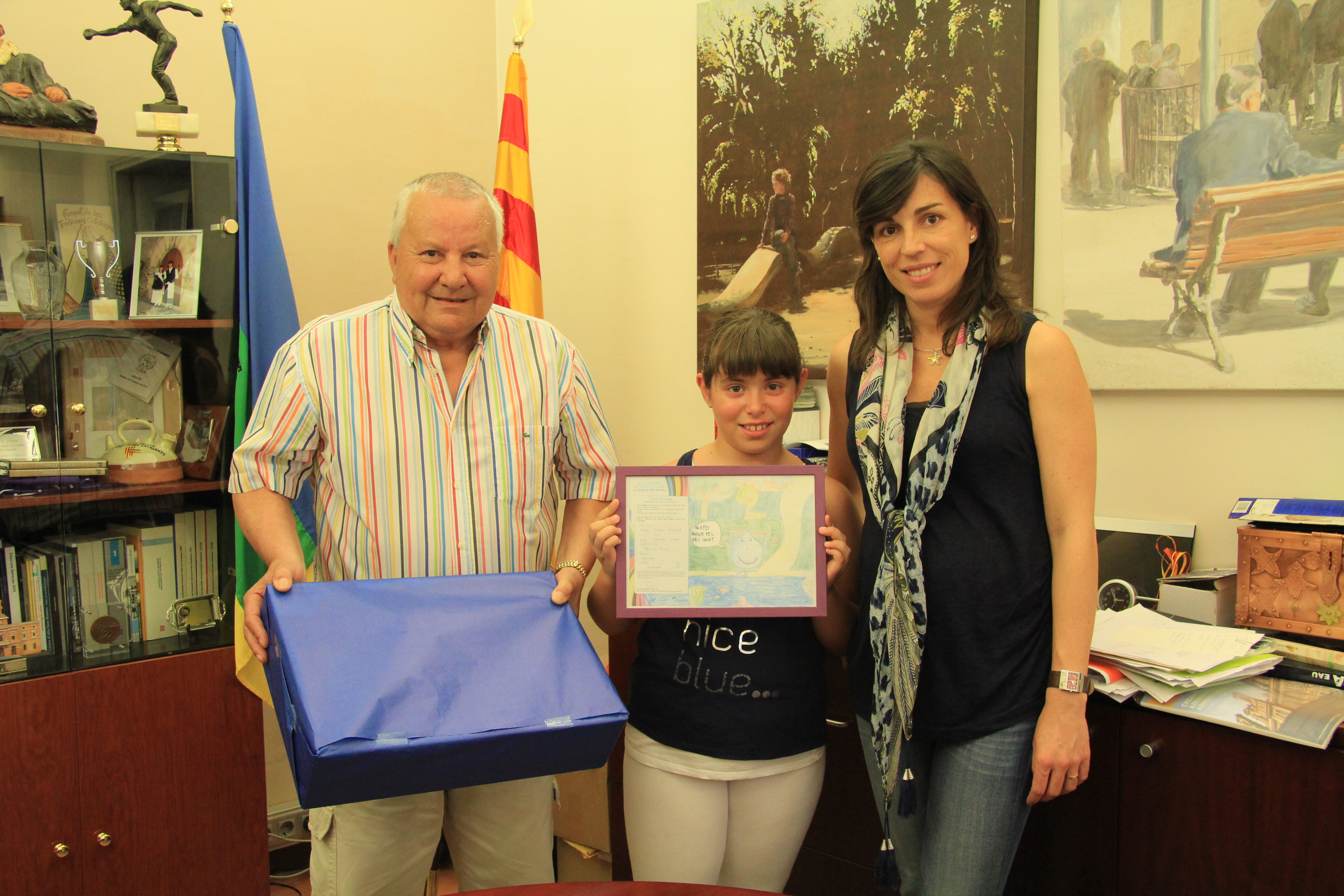 El dibujo de una niña de Anglès, finalista entre más de 39.000 participantes del Concurso Internacional de Dibujo Infantil de aqualia