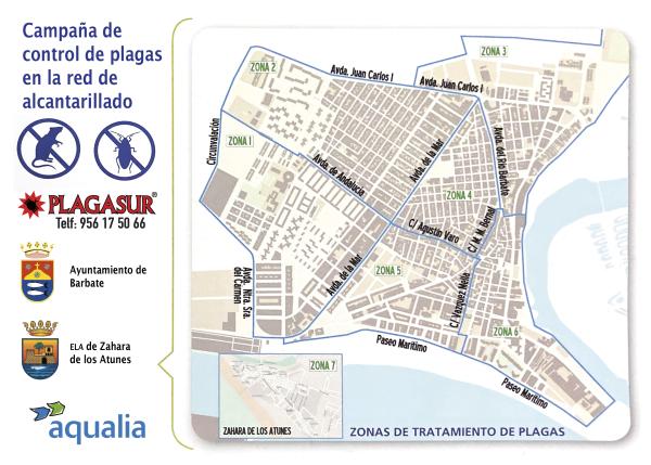 Campaña 2025 de Control de Plagas en la red de alcantarillado de Barbate y Zahara de los Atunes