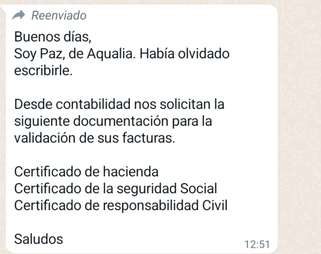 Aqualia en de intentos de estafa suplantando su identidad