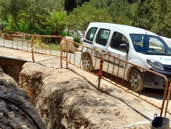 Obras de mejora de la red municipal de agua de Portinatx