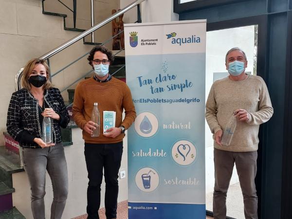 Campaña del Ayuntamiento de Els Poblets (Alicante) y Aqualia para promover el consumo de agua del grifo