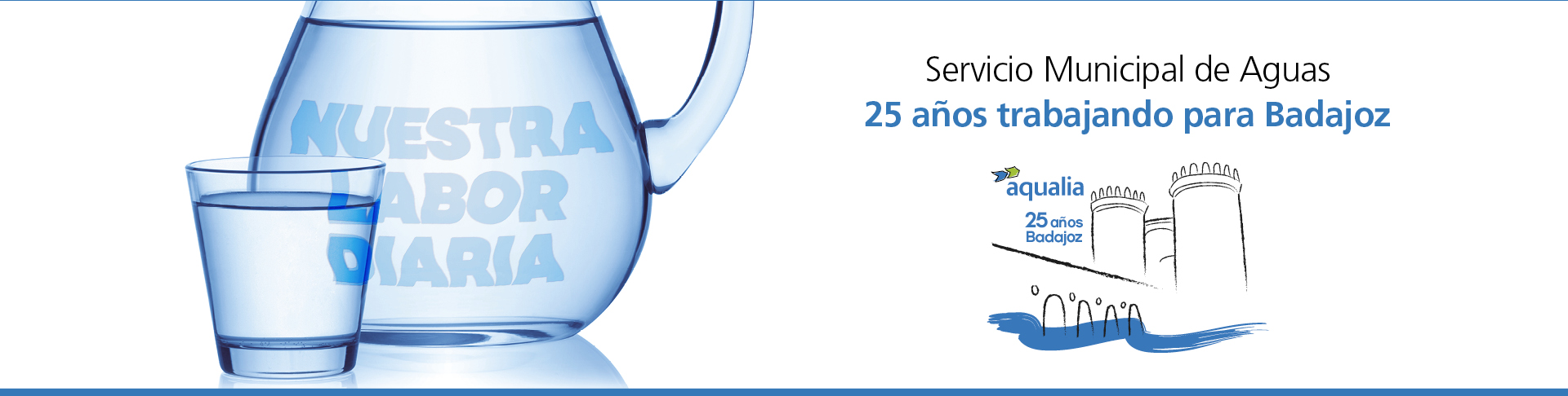 Servicio Municipal de aguas de Badajoz, 25 años trabajando para Badajoz.
