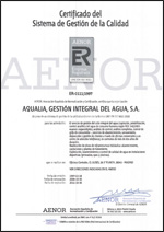 Certificado de Calidad AENOR