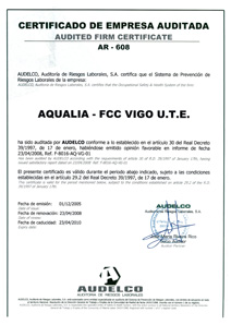 Certificado AUDELCO-Calidad y Medio Ambiente-Vigo-Atención al cliente-Aqualia